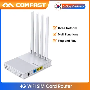 4G LTE SIM-карта WIFI маршрутизатор Plug & play Беспроводной WiFi Маршрутизатор 2,4 G 300 Мбит/с Базовая станция AP с 4 * 5dBi антеннами WiFi покрытие AP