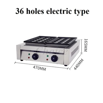 Коммерческая Электрическая Газовая Машина для приготовления фрикаделек из Токийского Осьминога с 36 Отверстиями Takoyaki Waffle Ball Grill Machine