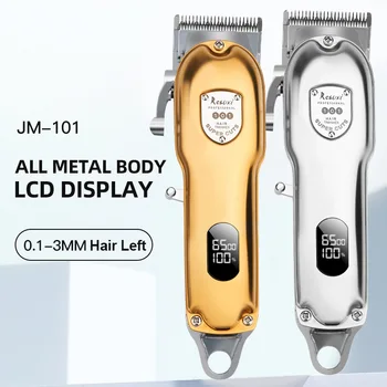 RESUXI JM-101 Профессиональная Беспроводная Машинка Для Стрижки Волос Цельнометаллический Триммер для Волос для Мужчин Парикмахерская Борода Электрический Станок Для Стрижки Волос Инструменты