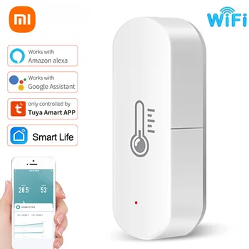 Xiaomi Mijia Tuya WiFi Датчик температуры и влажности Zigbee Автоматическая сигнализация для определения температуры в помещении Умный дом Tuya Sensor