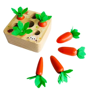 Игрушки Монтессори для Младенцев, Вытаскивающие Морковь, Детские Большие/Маленькие Обучающие Инструменты, Комбинационная Игра для Детей, Практика Мелкой Моторики