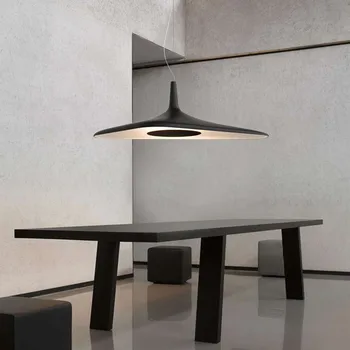 Итальянский Дизайн, Необычный подвесной светильник для обеденного стола, гостиной, ресторана, Черный, Белый, Подвесной светильник, освещение кухонного острова